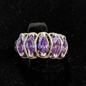 Amethyst Marquise-Cut Ring